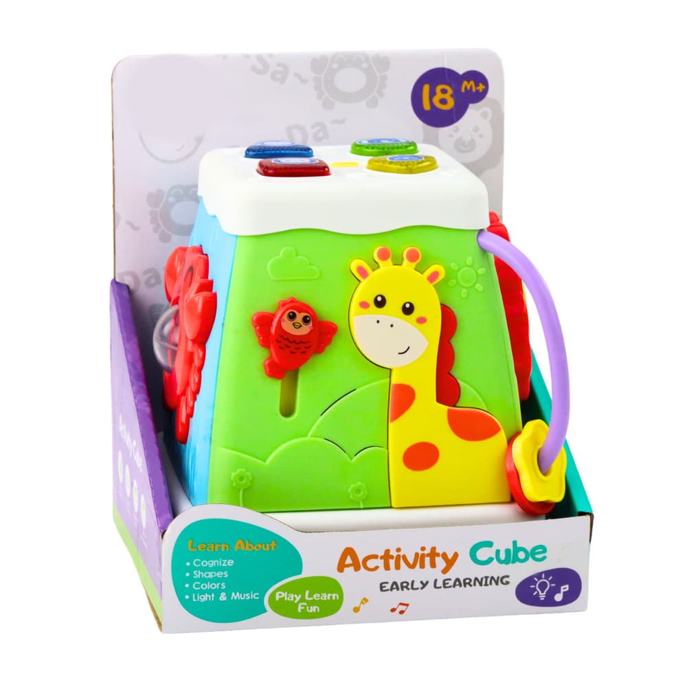 LEAN TOYS Interaktivna kocka z lučmi in zvoki 3