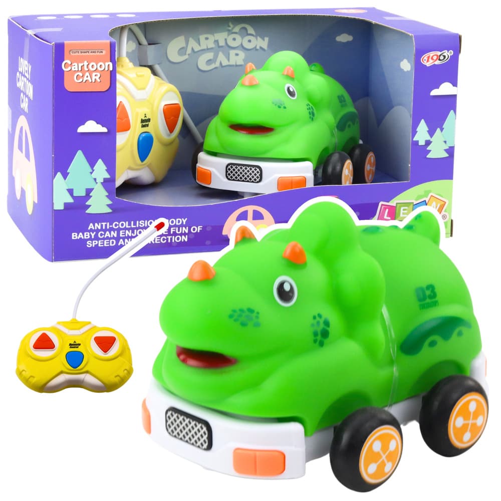 LEAN TOYS RC avto Dinozaver za malčke (zelen)