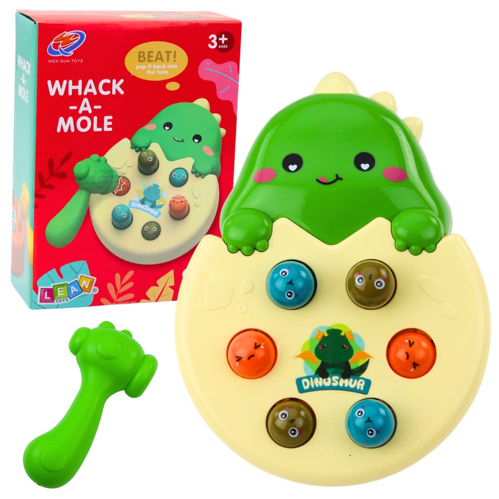 Mini Igra Whack A Mole Dinozavri v Jajcu - Zelena