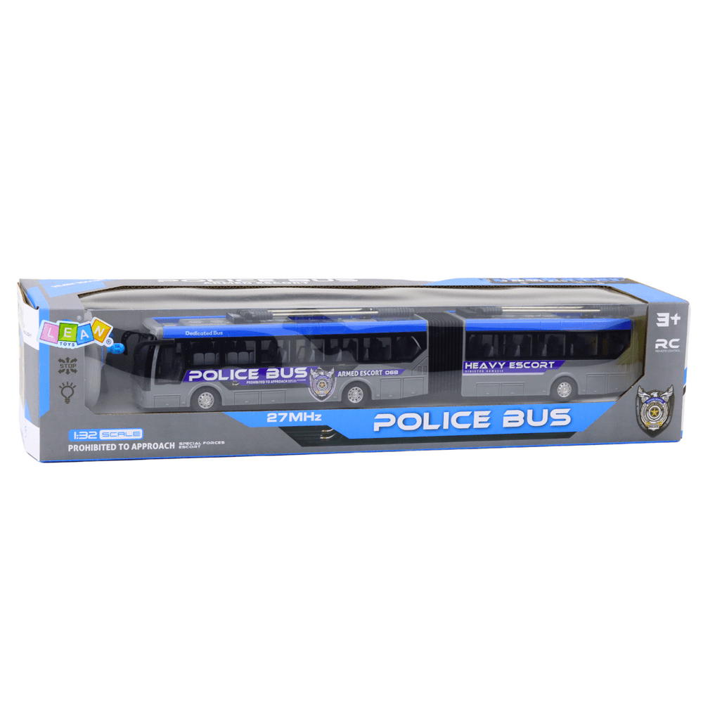 Zglobni avtobus policijski RC s LED lučmi, siv 1:32 5