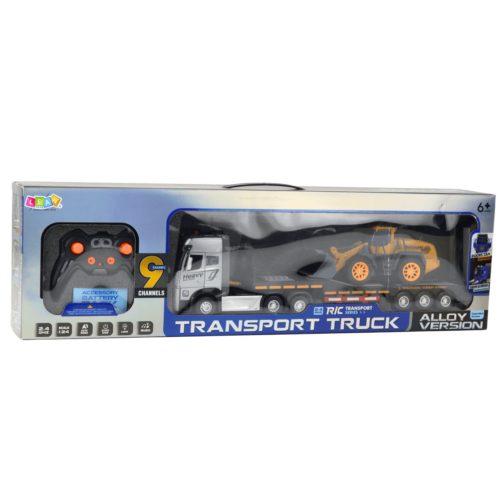 LEAN TOYS RC laweta z bagrom (luči, zvoki, 1:24) 6