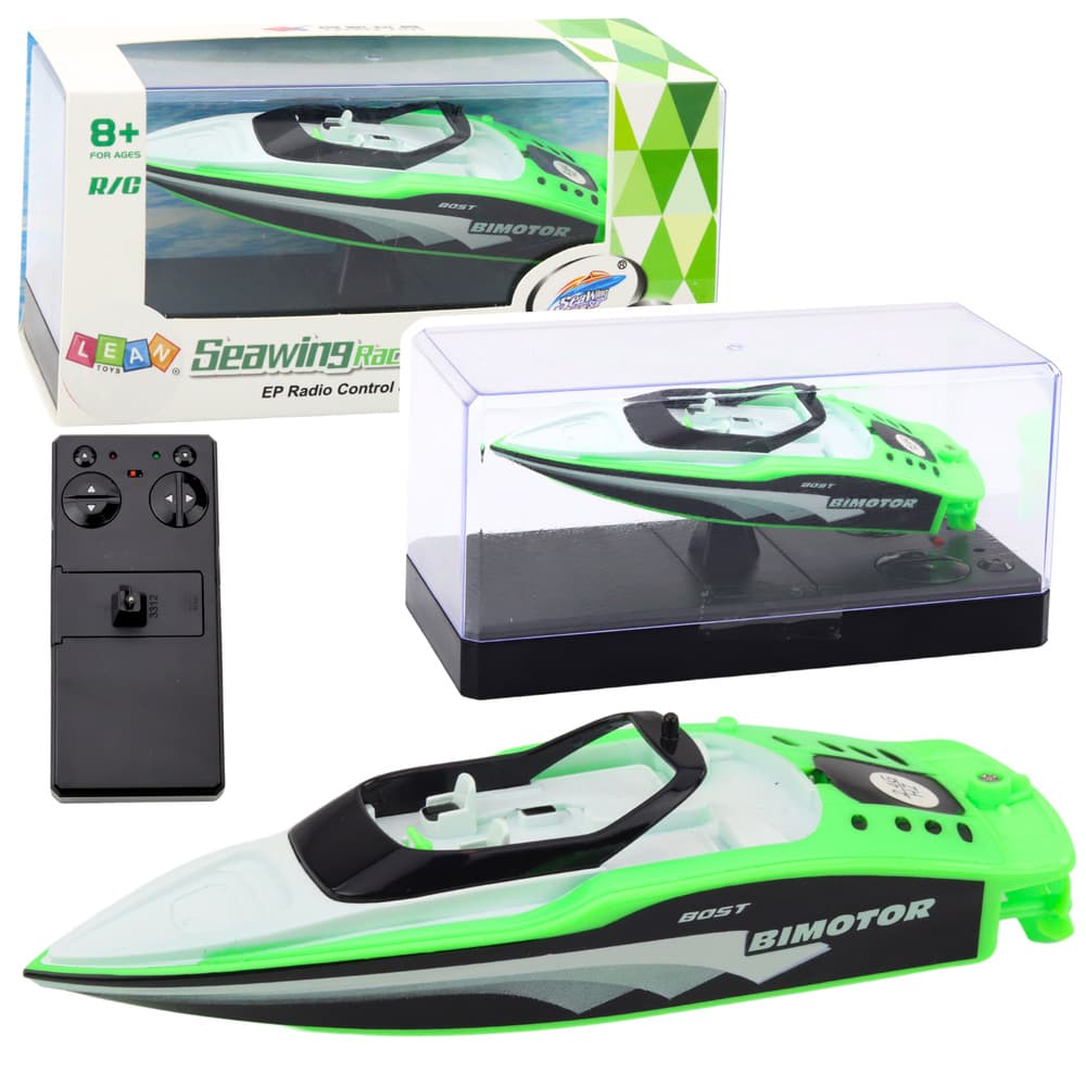 Motorna ladja RC belo-zelena 15 cm