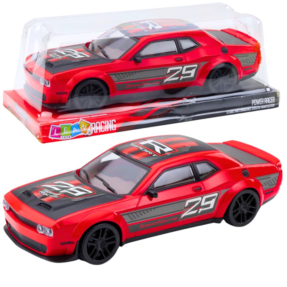 LEAN TOYS Športni avto z zadnjim pogonom (rdeč)