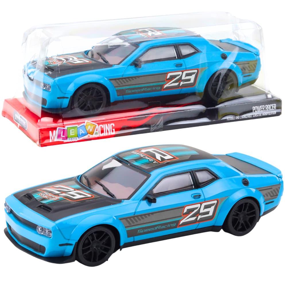 LEAN TOYS Športni avto z zadnjim pogonom (modri)