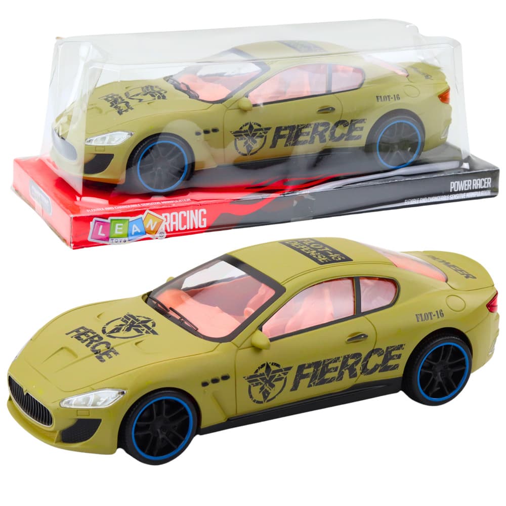 LEAN TOYS Športni avto z zadnjim pogonom (peščeno-zelen)