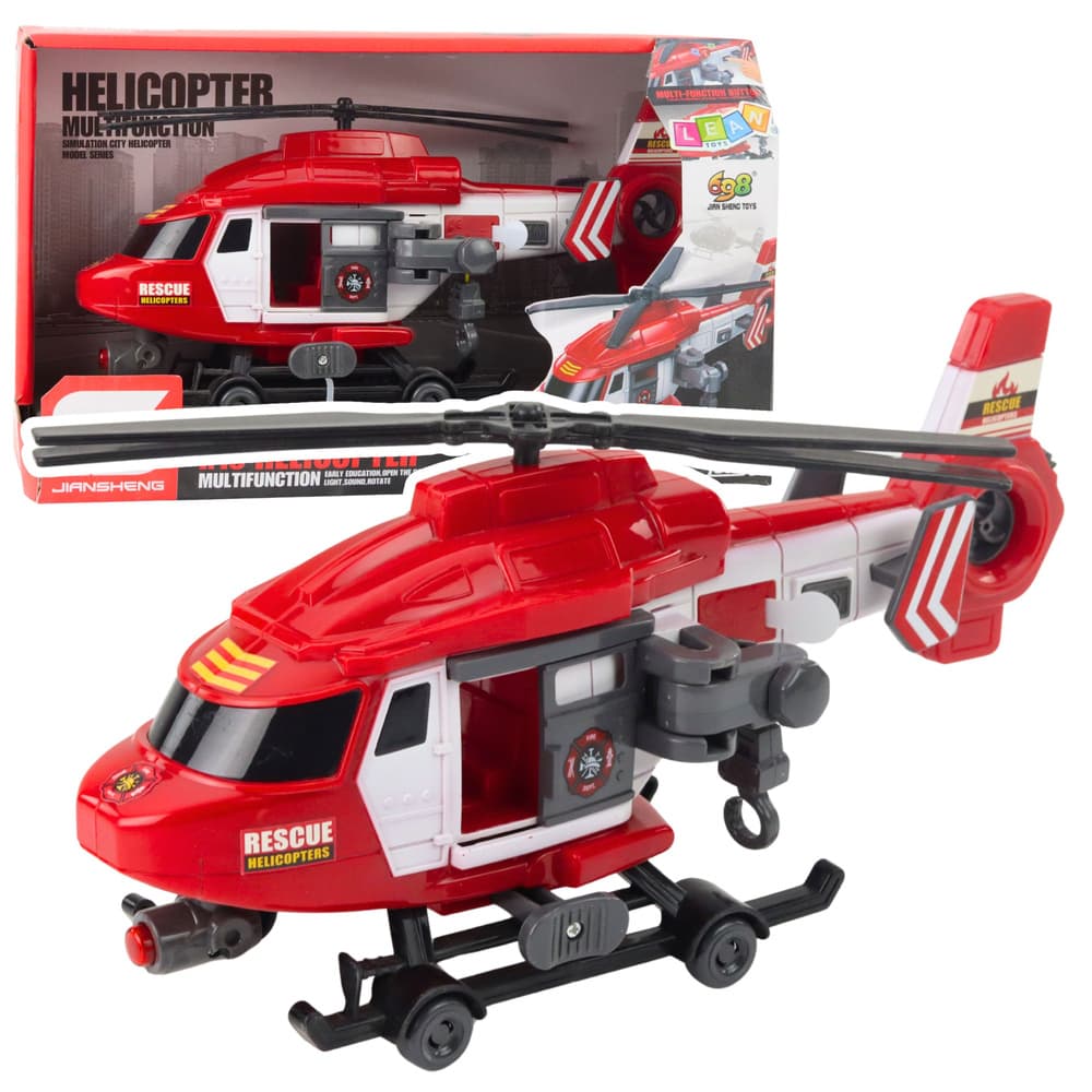 Reševalni helikopter 1:16 z lučmi, zvokom, kljuko in nosili