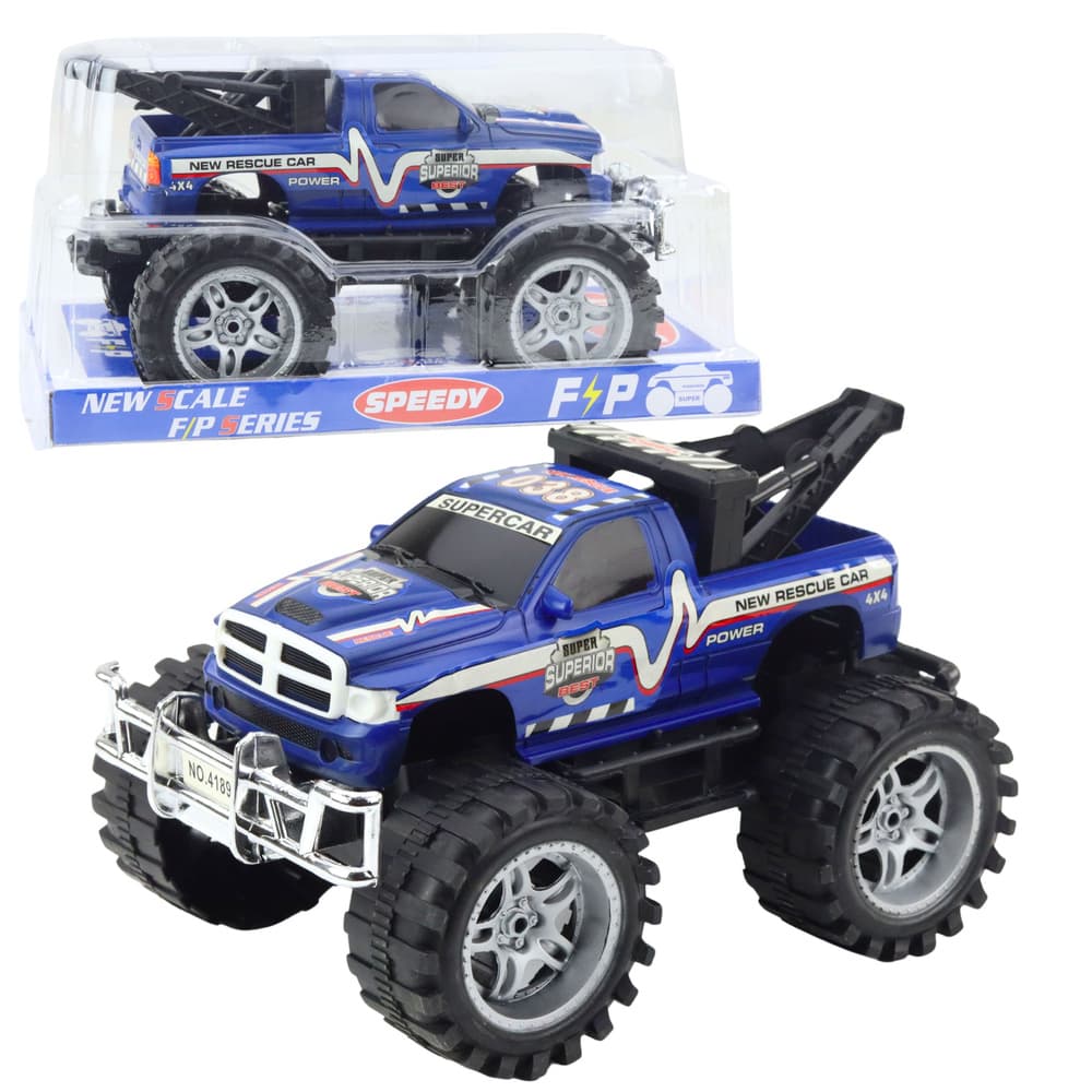Terenski reševalni avtomobil LEAN TOYS s vlečno kljuko, moder