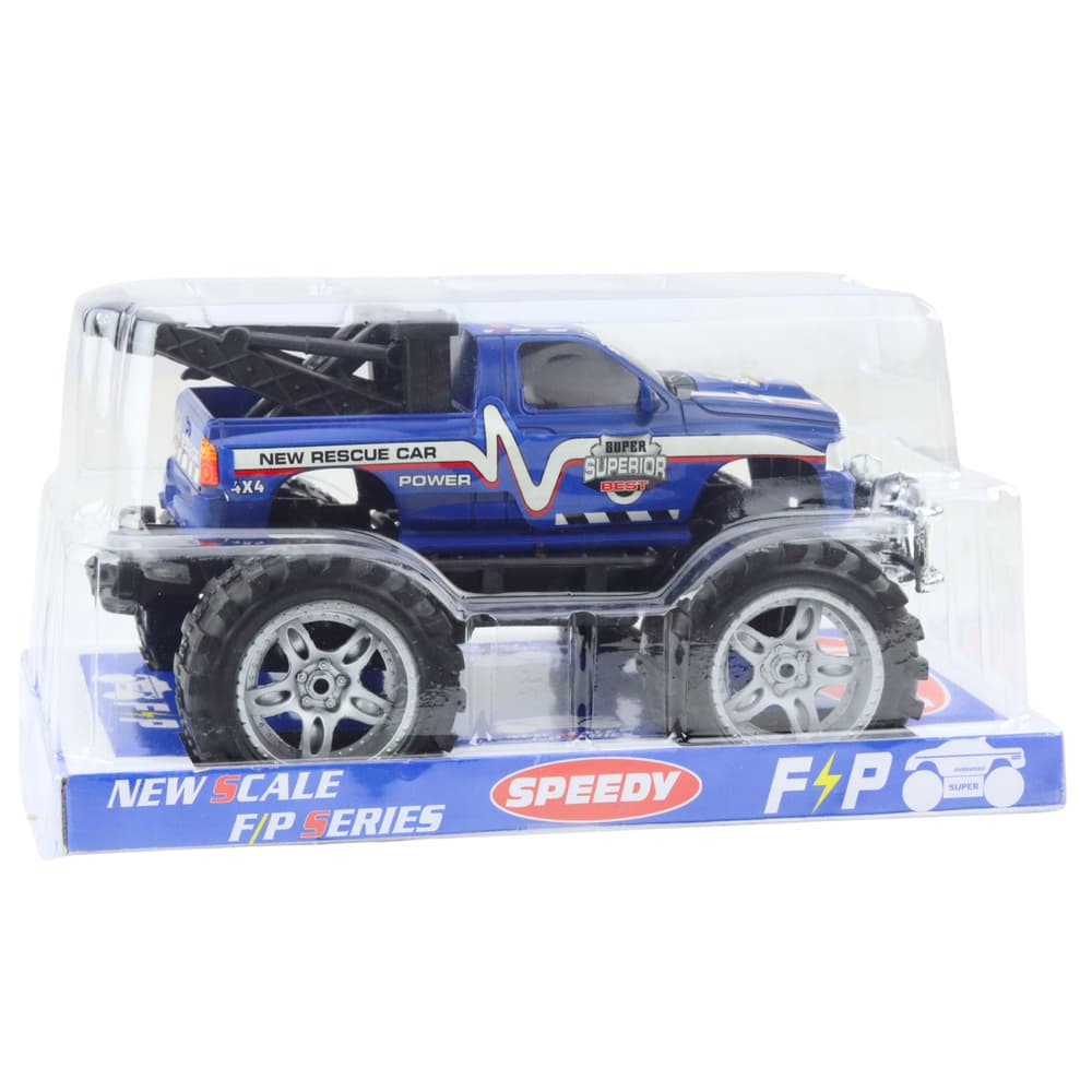 Terenski reševalni avtomobil LEAN TOYS s vlečno kljuko, moder 3