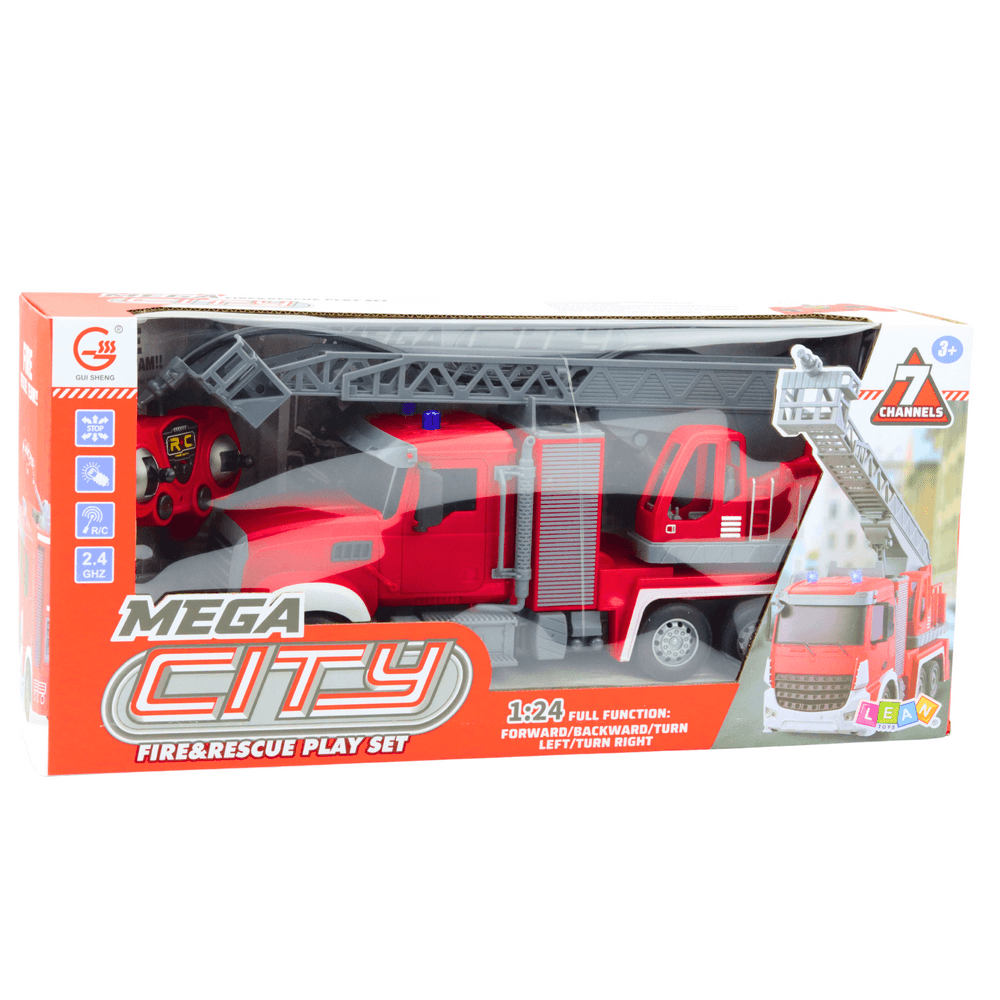 Gasilsko vozilo LEAN TOYS RC s košaro in funkcijo pršenja vode, 1:24 4