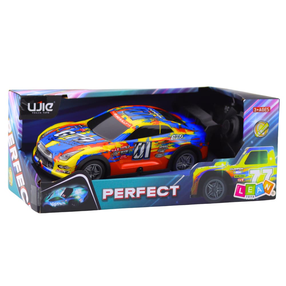 RC dirkalni avto s svetlečo modro-rumeno oblogo - LEAN TOYS 4