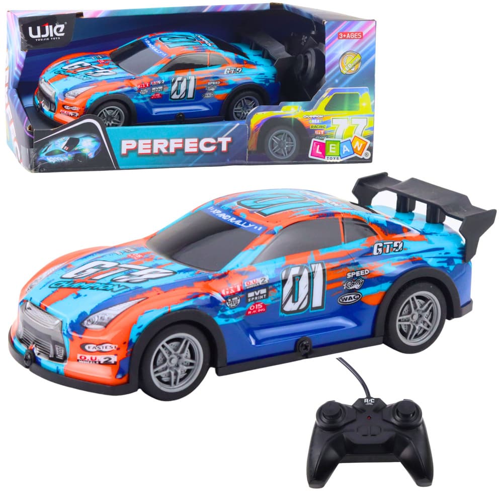 Lean Toys RC dirkalnik s svetlečo karoserijo, oranžno-turkizni