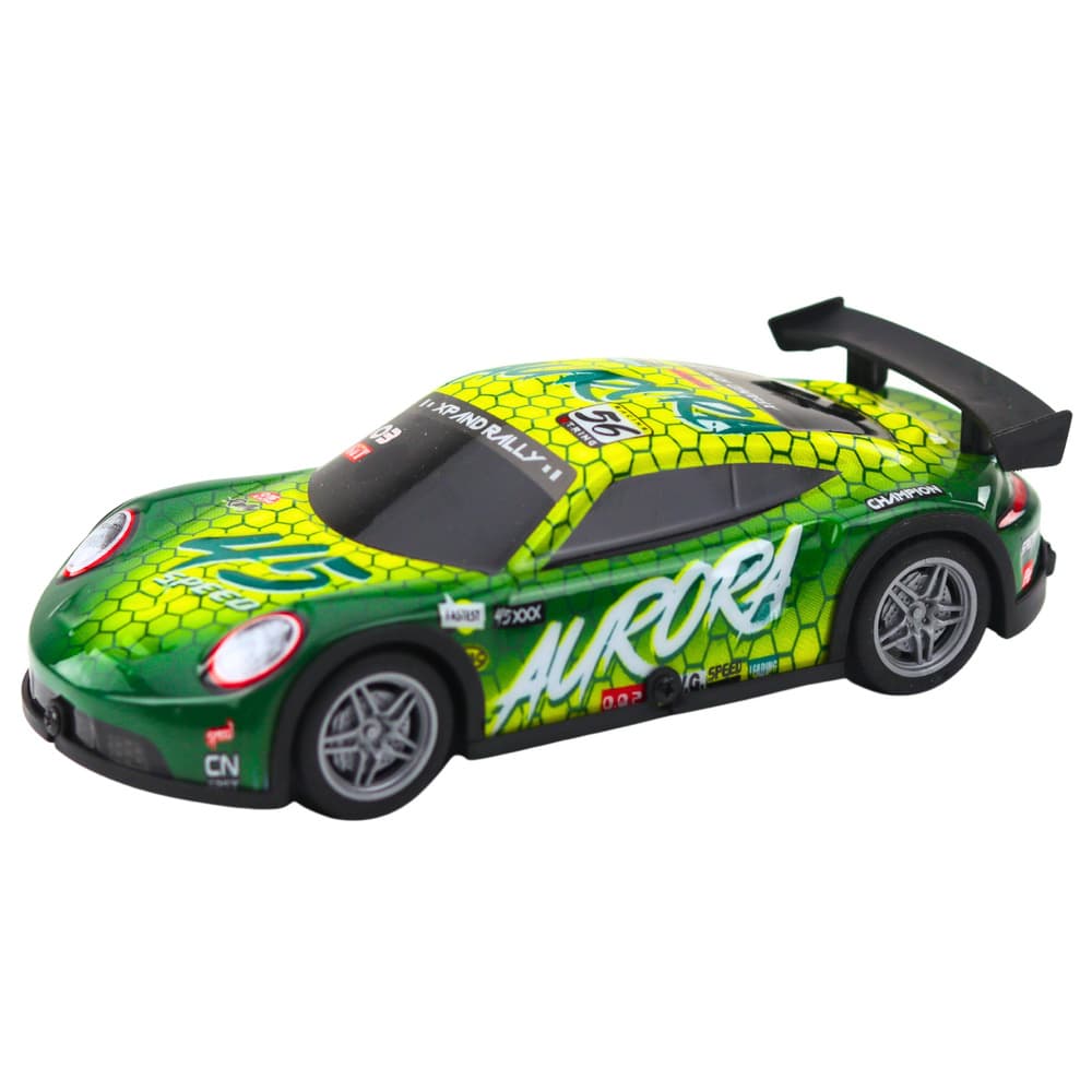 RC dirkalni avto s svetlečo zeleno oblogo - LEAN TOYS 2