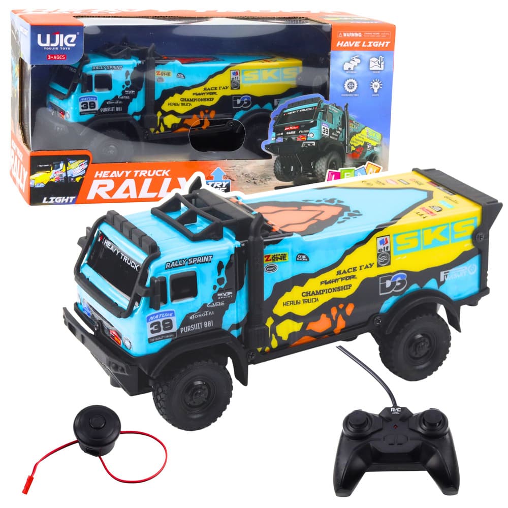 Lean Toys RC tovornjak, pilot, zvoki, modri