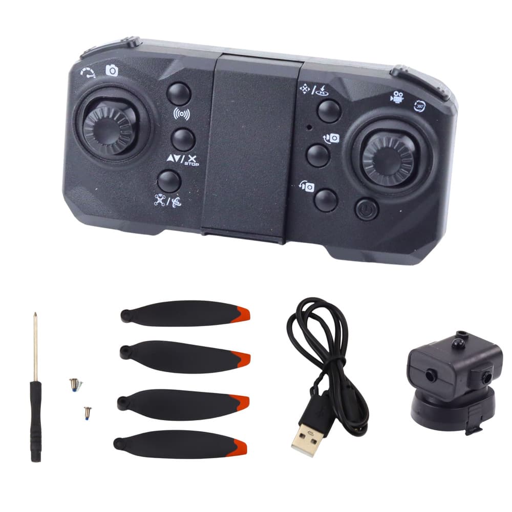 Dron LEAN TOYS D6 PRO s kamero in LED lučmi, svetlo siv 3