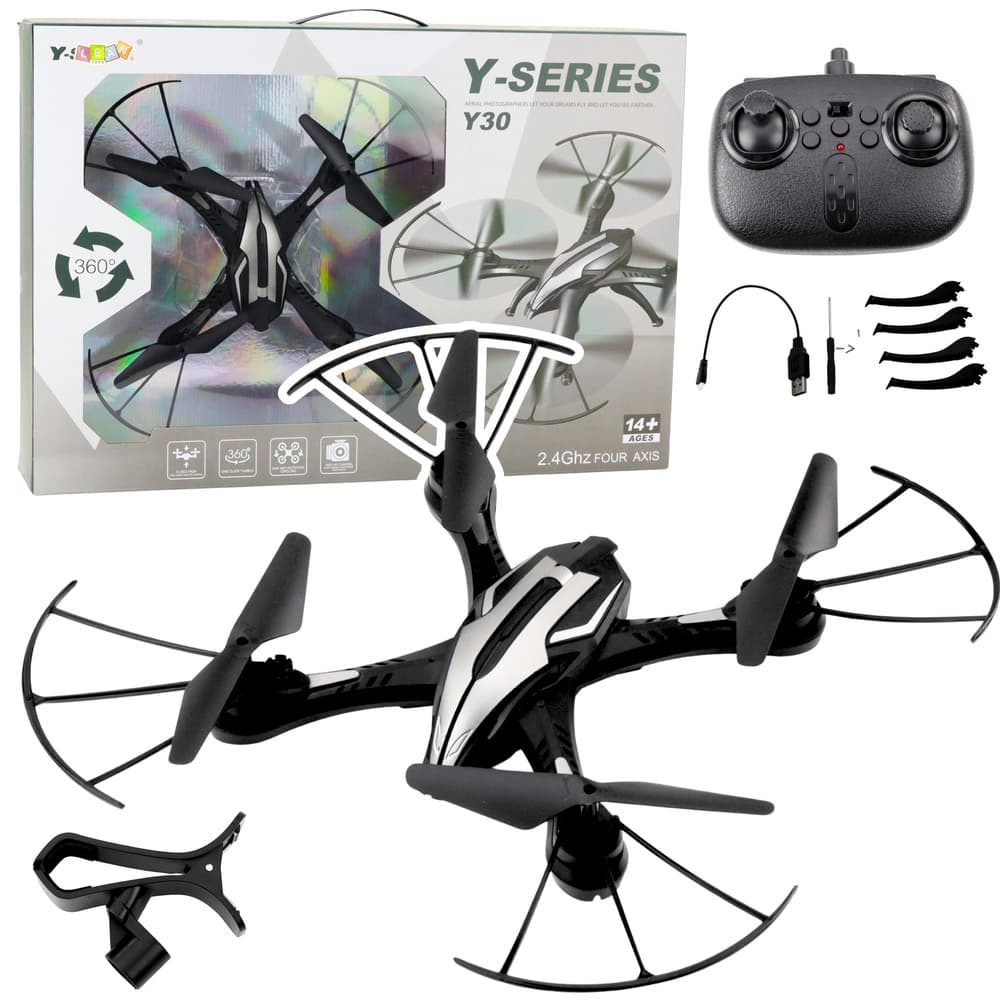 Dron LEAN TOYS Y30, lahki, LED luči, žiroskop, obračanje 360°