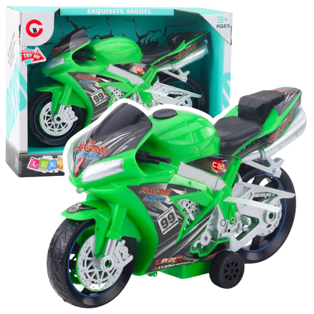 Dirkalni motor z lučmi in zvoki, zelena