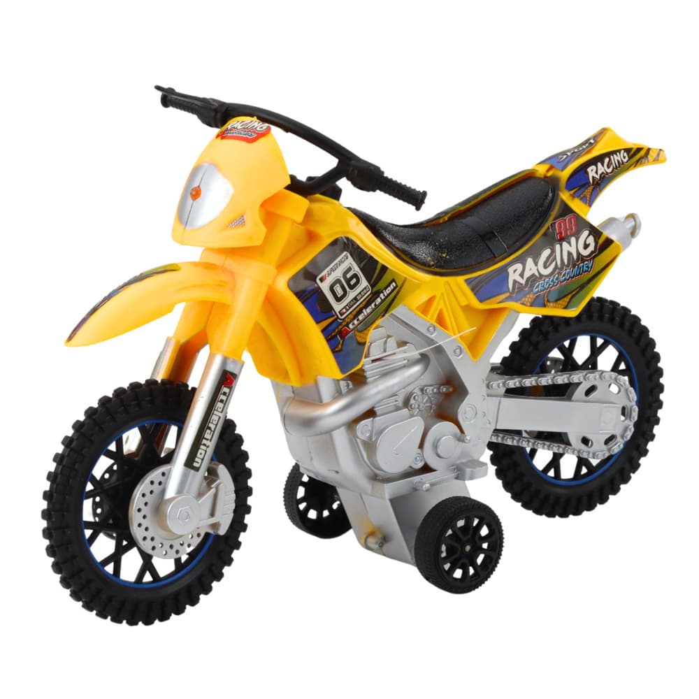 Motokros motor off-road, luči in zvoki, rumena 2