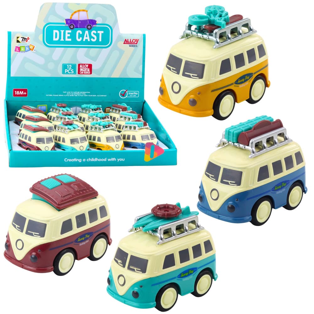 Kamper LEAN TOYS s pogonom in prtljago na strehi, mešani motivi