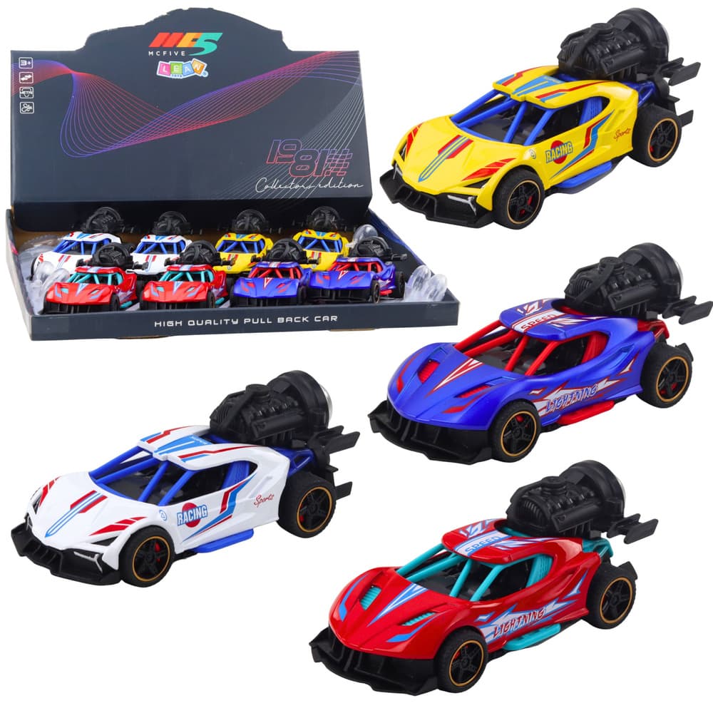Športni avtomobil LEAN TOYS 1:36 s pogonom, lučmi, zvoki in dimnim učinkom