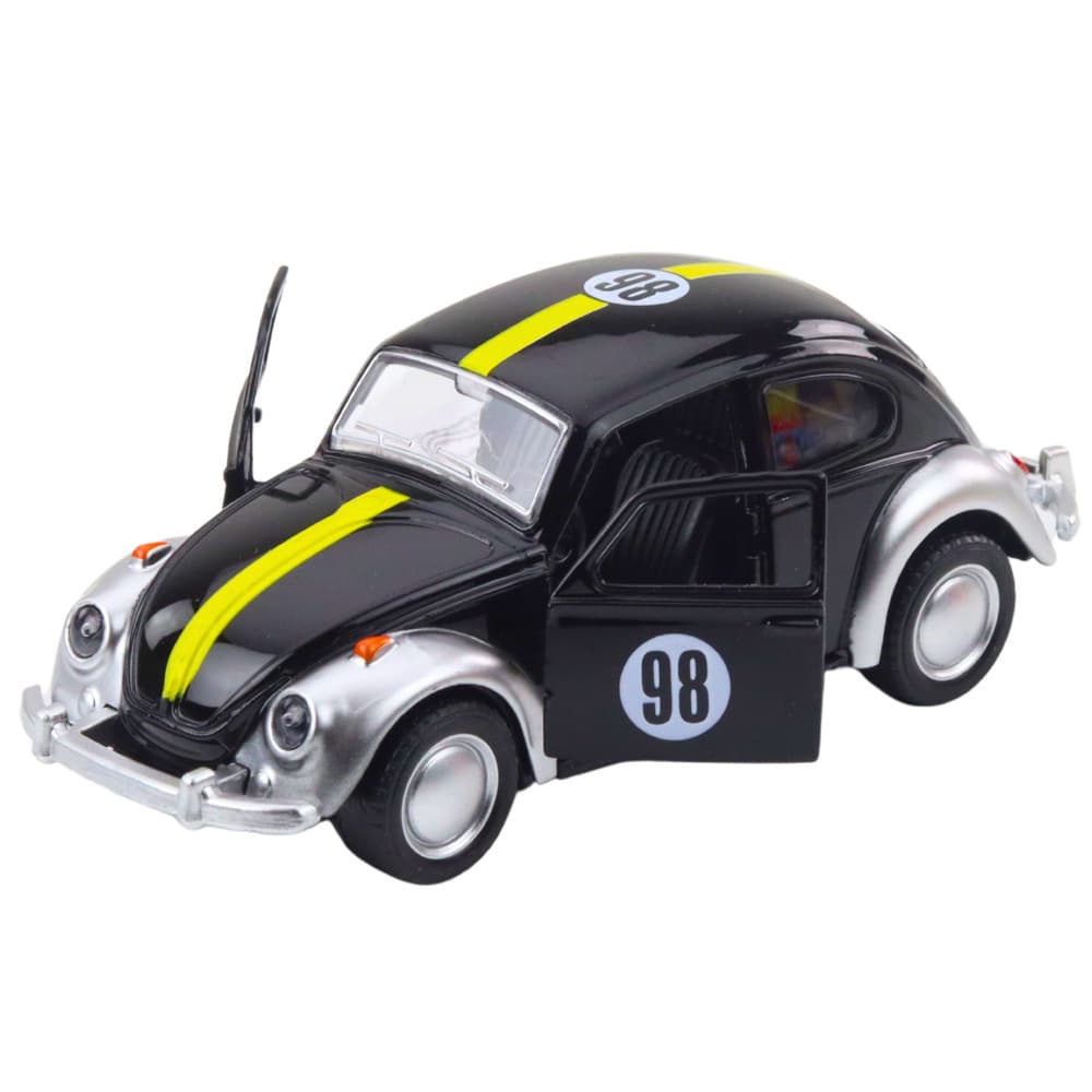 Klasični avtomobil LEAN TOYS 'Garbus' metalni, pull-back, odpirajoča vrata 4