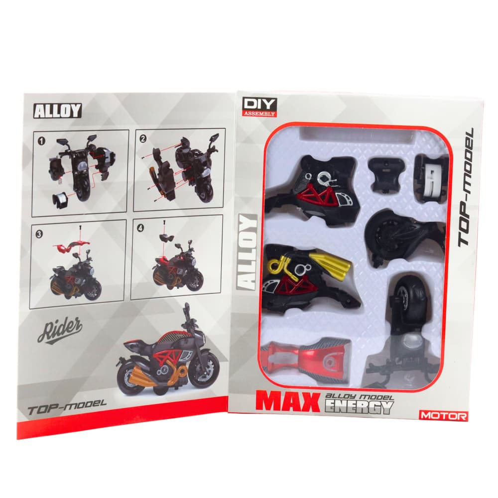 Motor za sestavljanje, kovinski, 1:14, DIY, rdeč 3