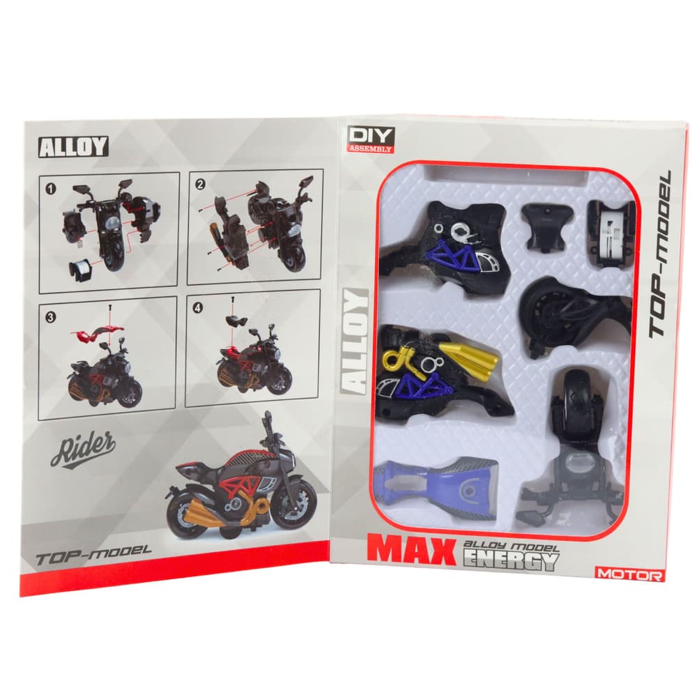 Motor za sestavljanje, kovinski, 1:14, DIY, moder 3