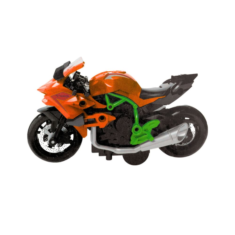 Motor za sestavljanje, kovinski, 1:14, DIY, oranžno-zelen 2