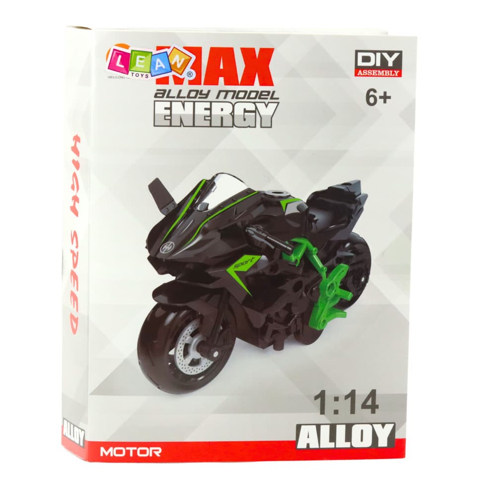 Motor za sestavljanje, kovinski, 1:14, DIY, zelen-rdeč 4