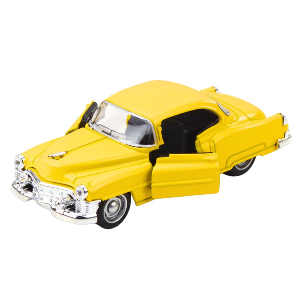 Klasični avtomobil LEAN TOYS iz 50. let, kovinski, pull-back, odpirajoča vrata, 1:32 2