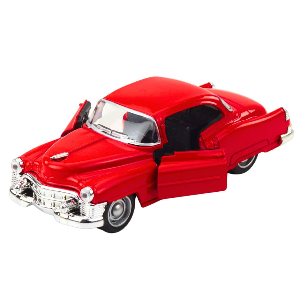 Klasični avtomobil LEAN TOYS iz 50. let, kovinski, pull-back, odpirajoča vrata, 1:32 4