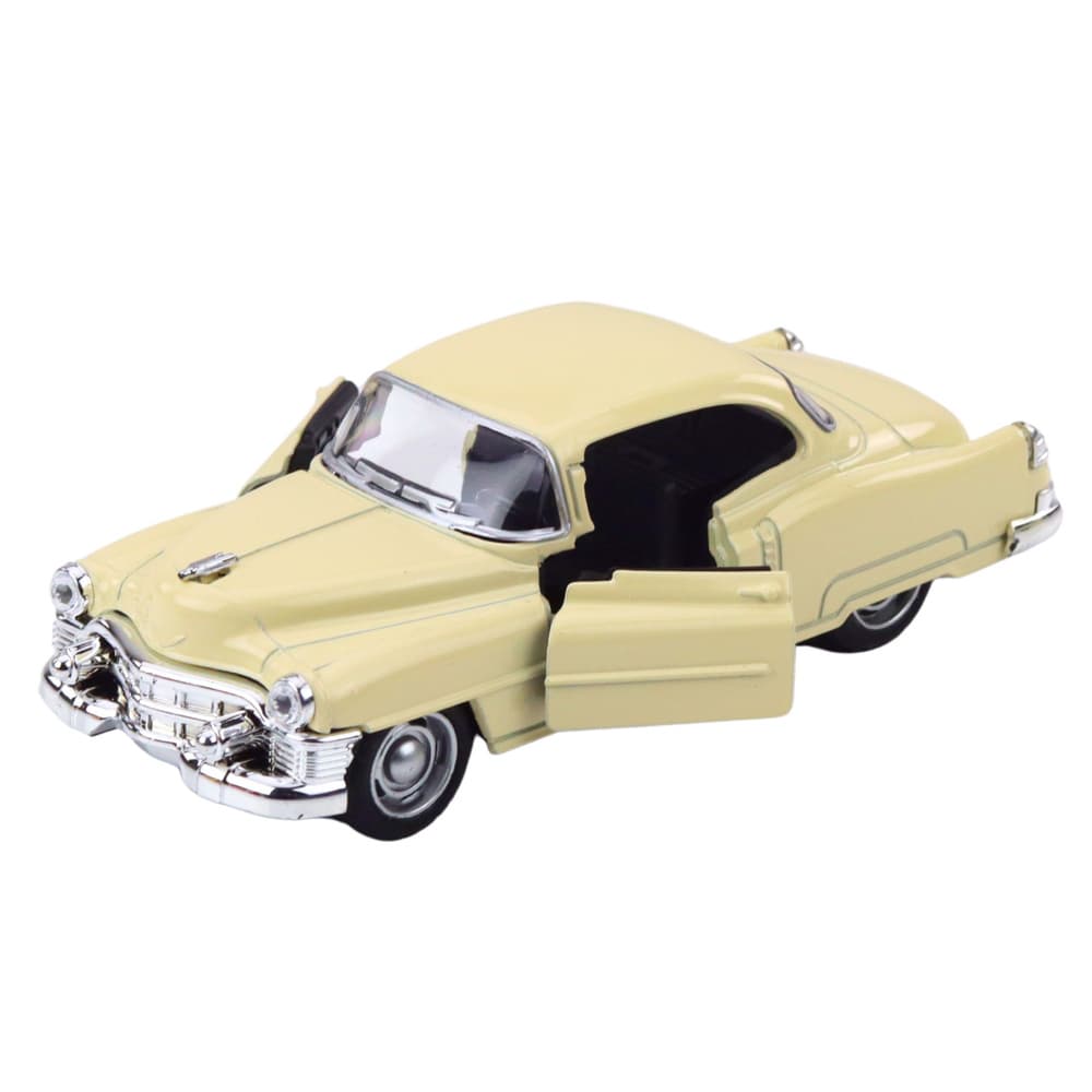 Klasični avtomobil LEAN TOYS iz 50. let, kovinski, pull-back, odpirajoča vrata, 1:32 5