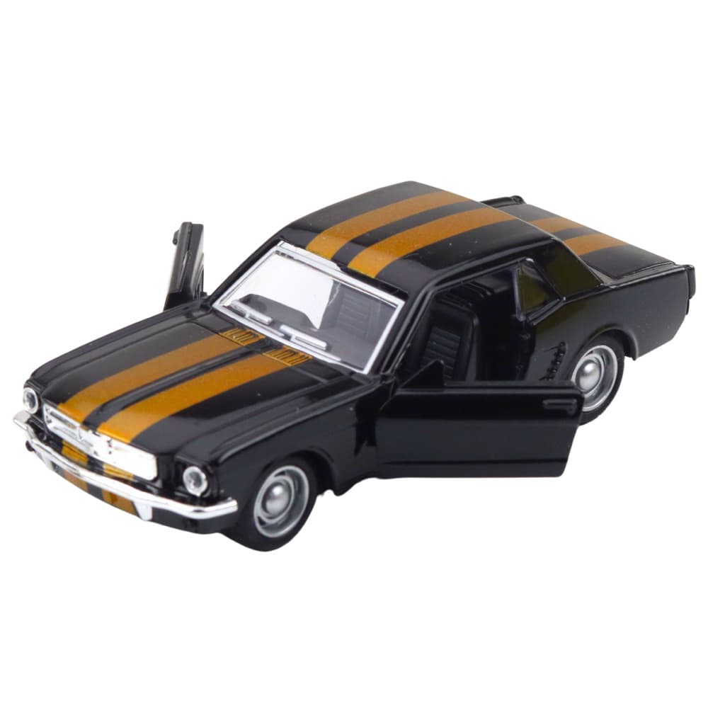 Klasični vlečni avto LEAN TOYS, kovinski, pull-back, odpirajoča vrata, 1:32 3