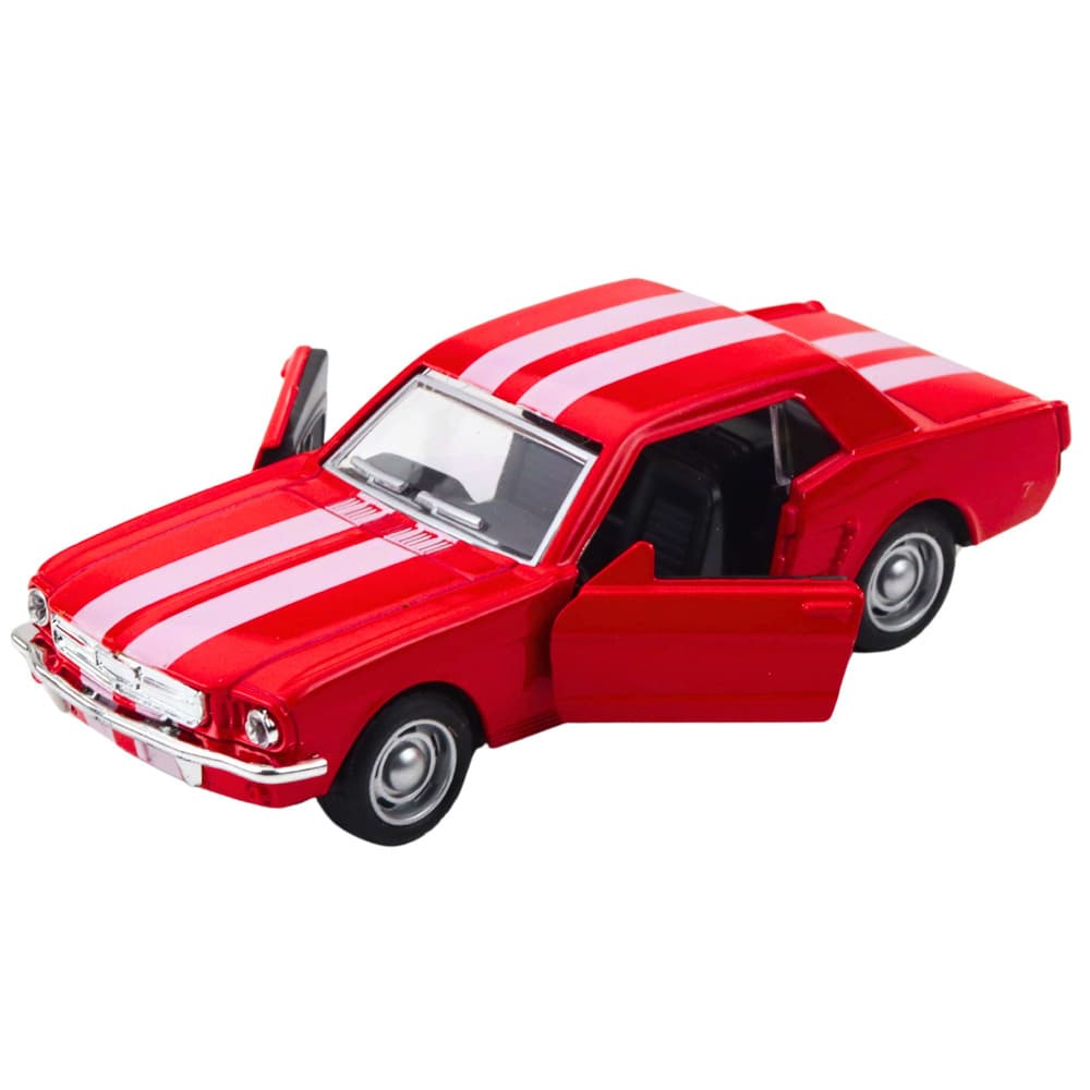 Klasični vlečni avto LEAN TOYS, kovinski, pull-back, odpirajoča vrata, 1:32 4