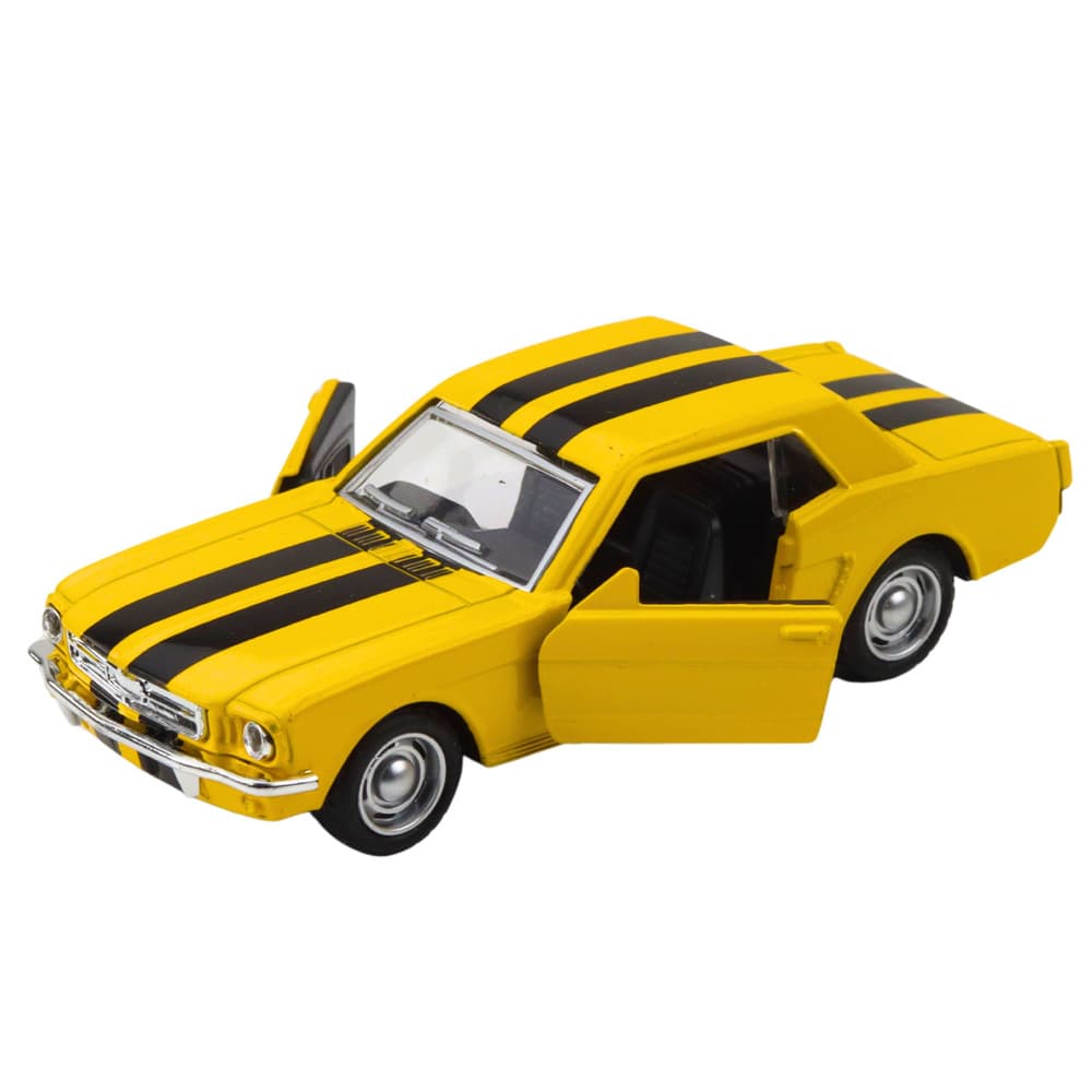 Klasični vlečni avto LEAN TOYS, kovinski, pull-back, odpirajoča vrata, 1:32 5