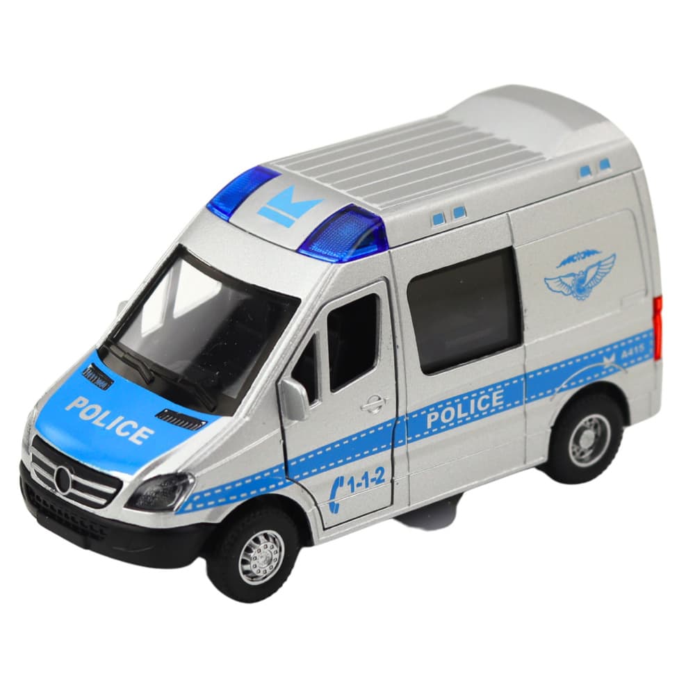 Policijski avtomobil, kovinski, LEAN TOYS, 1:32, lučke, zvok 2