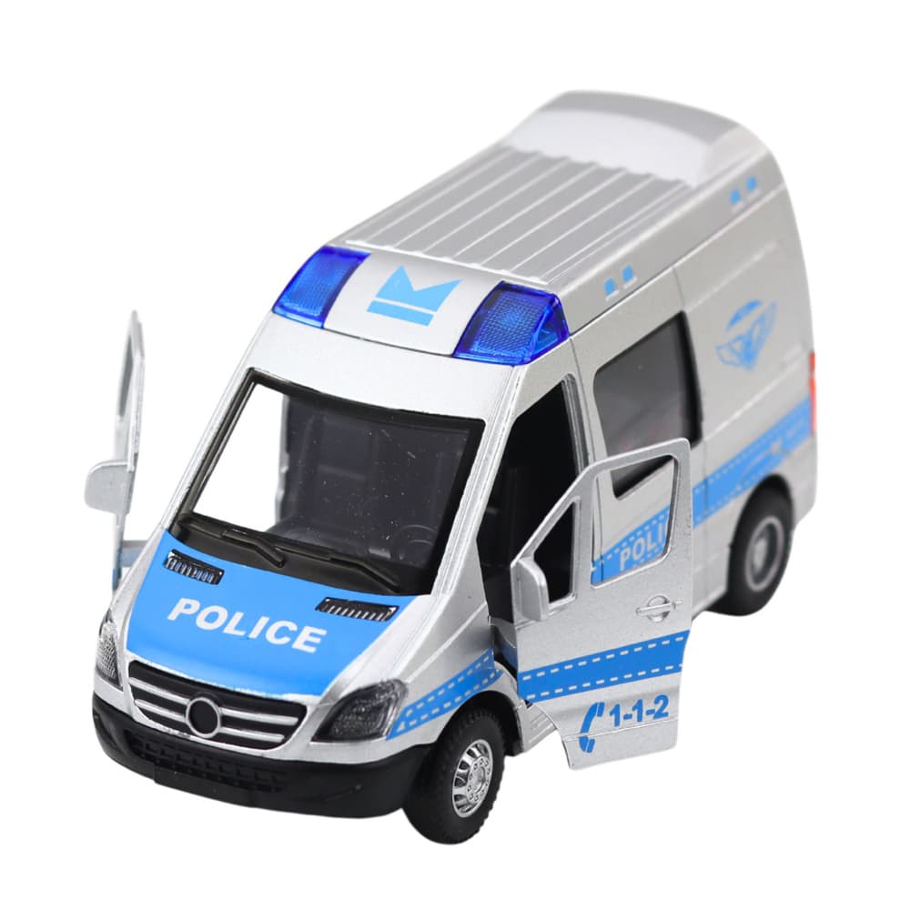 Policijski avtomobil, kovinski, LEAN TOYS, 1:32, lučke, zvok 3