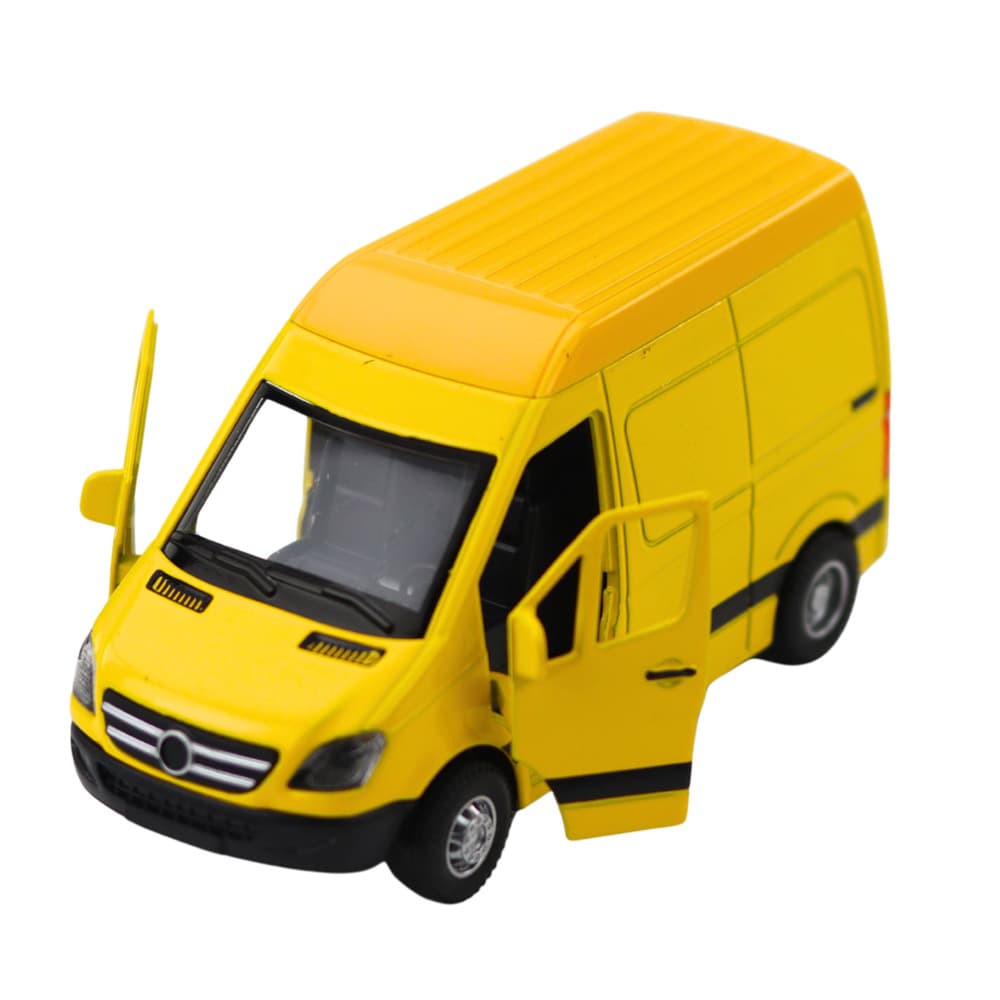 Dostavno vozilo, kovinsko, LEAN TOYS, 1:32, lučke, zvok, rumeno 3