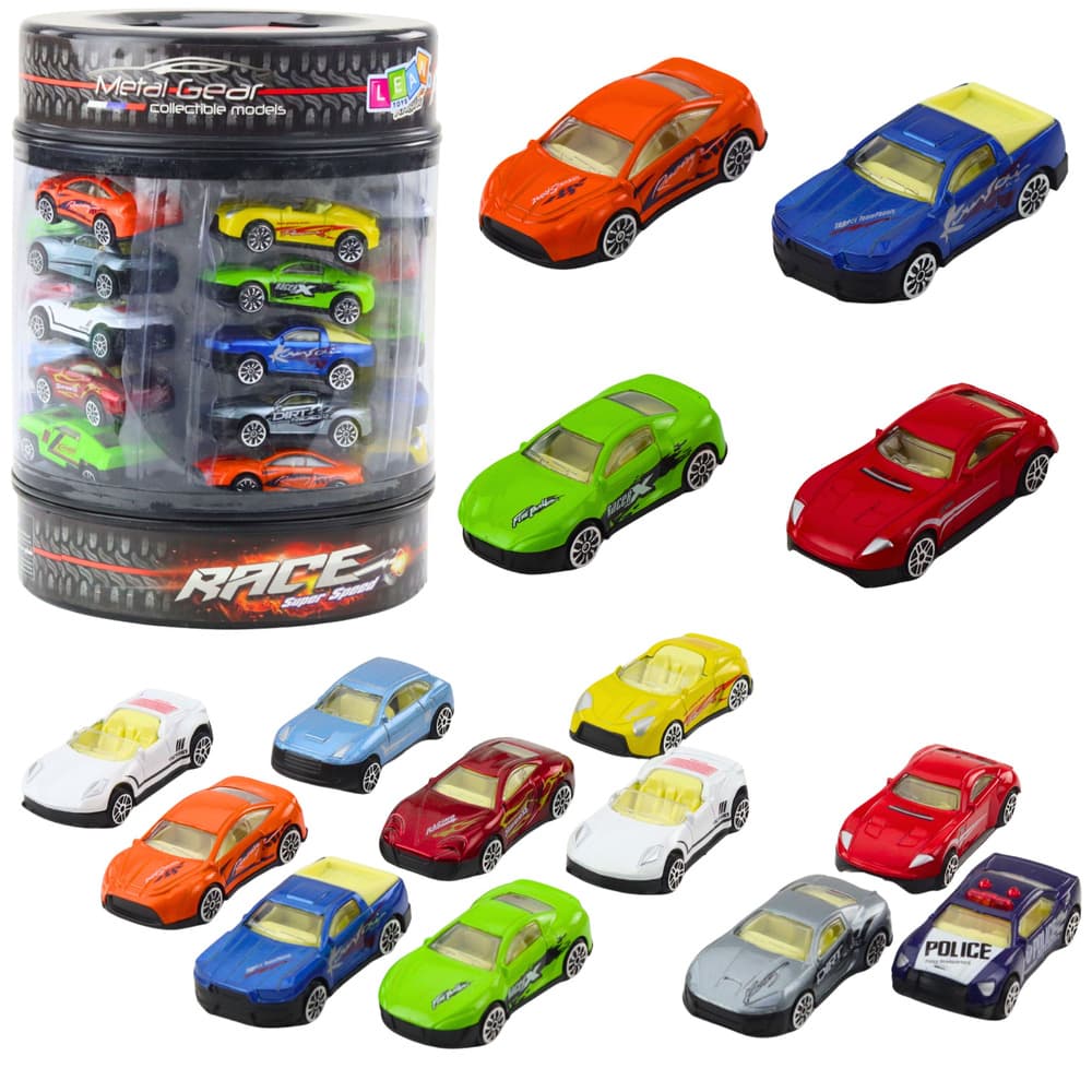 Set 25 športnih avtomobilčkov LEAN TOYS, 1:64