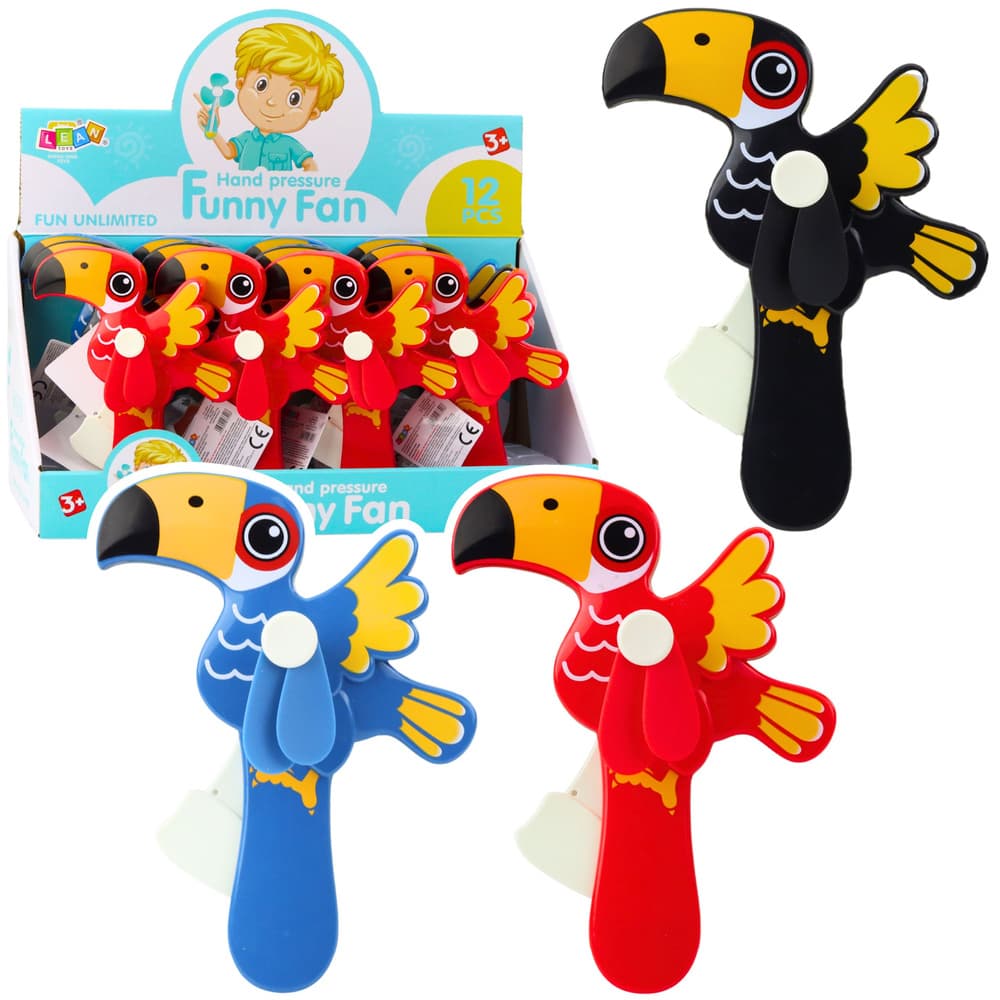 Ročni vetrnik LEAN TOYS Tukan, mehanski, za otroke
