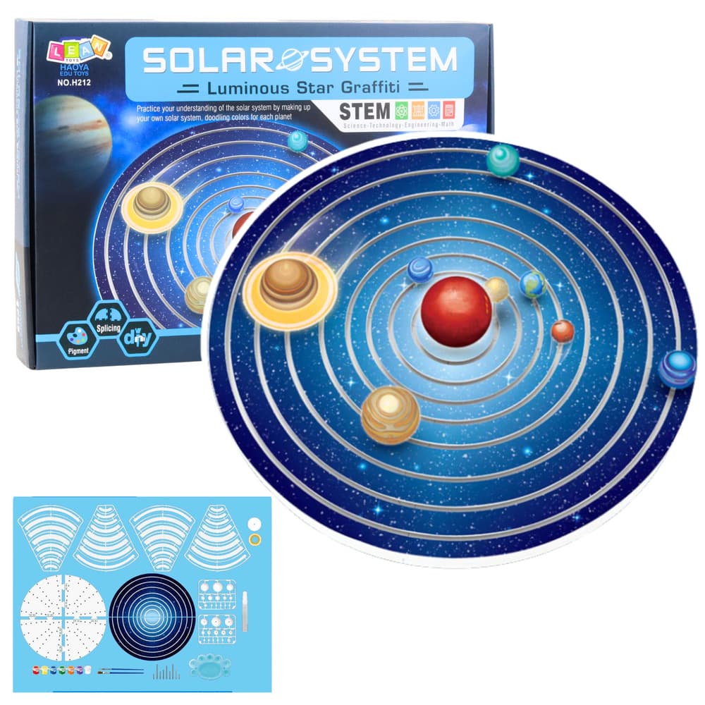Komplet za učenje: Osončje, planeti, DIY, sijoč v temi