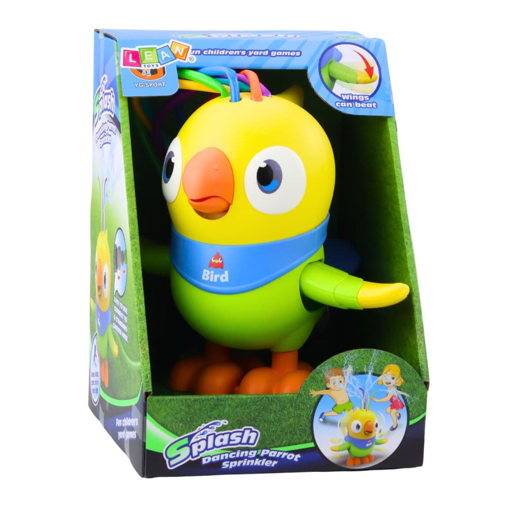 LEAN TOYS Vodna pršilna igrača Papiga z gibljivimi elementi 4