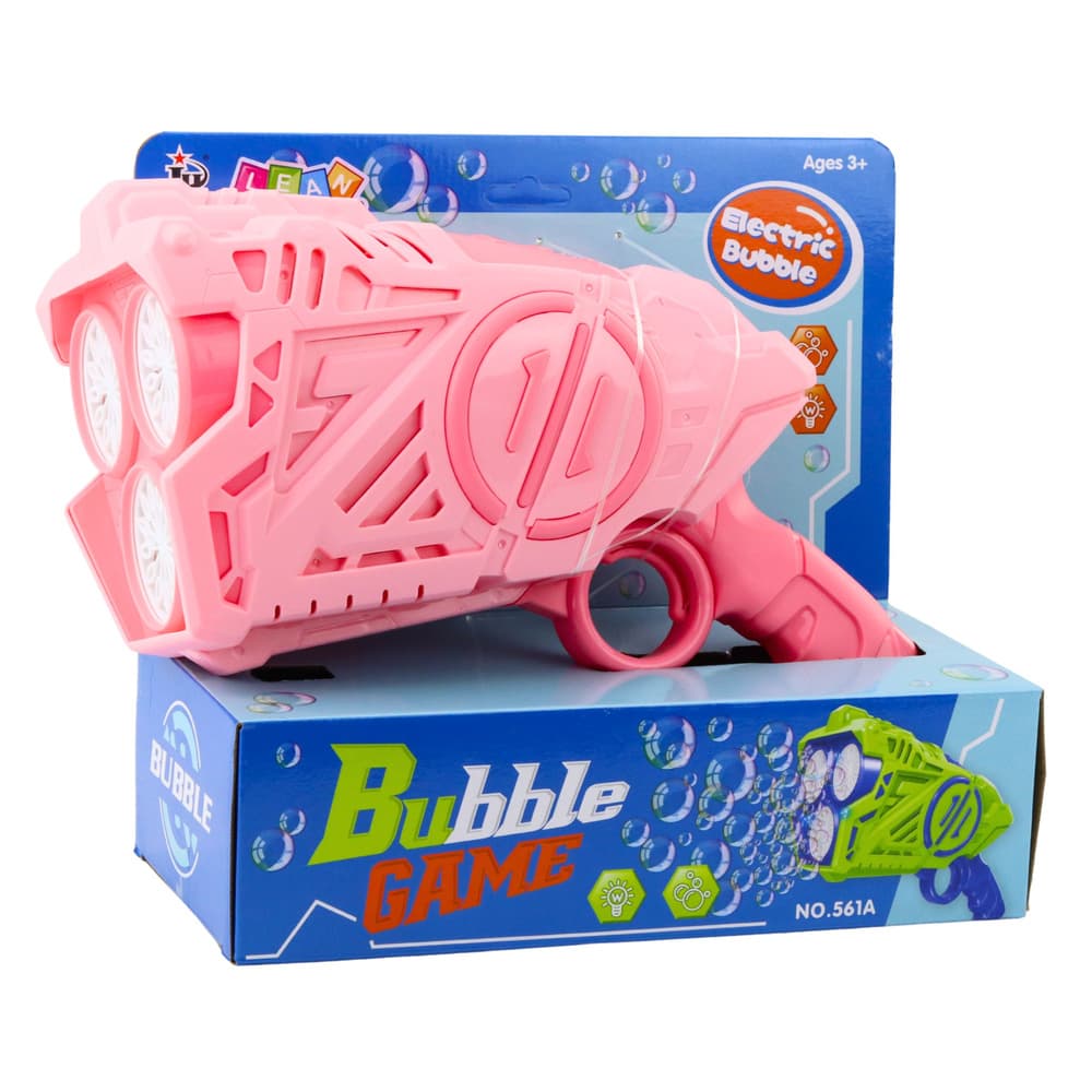 LEAN TOYS Pipa za mehurčke z LED lučkami, roza 4