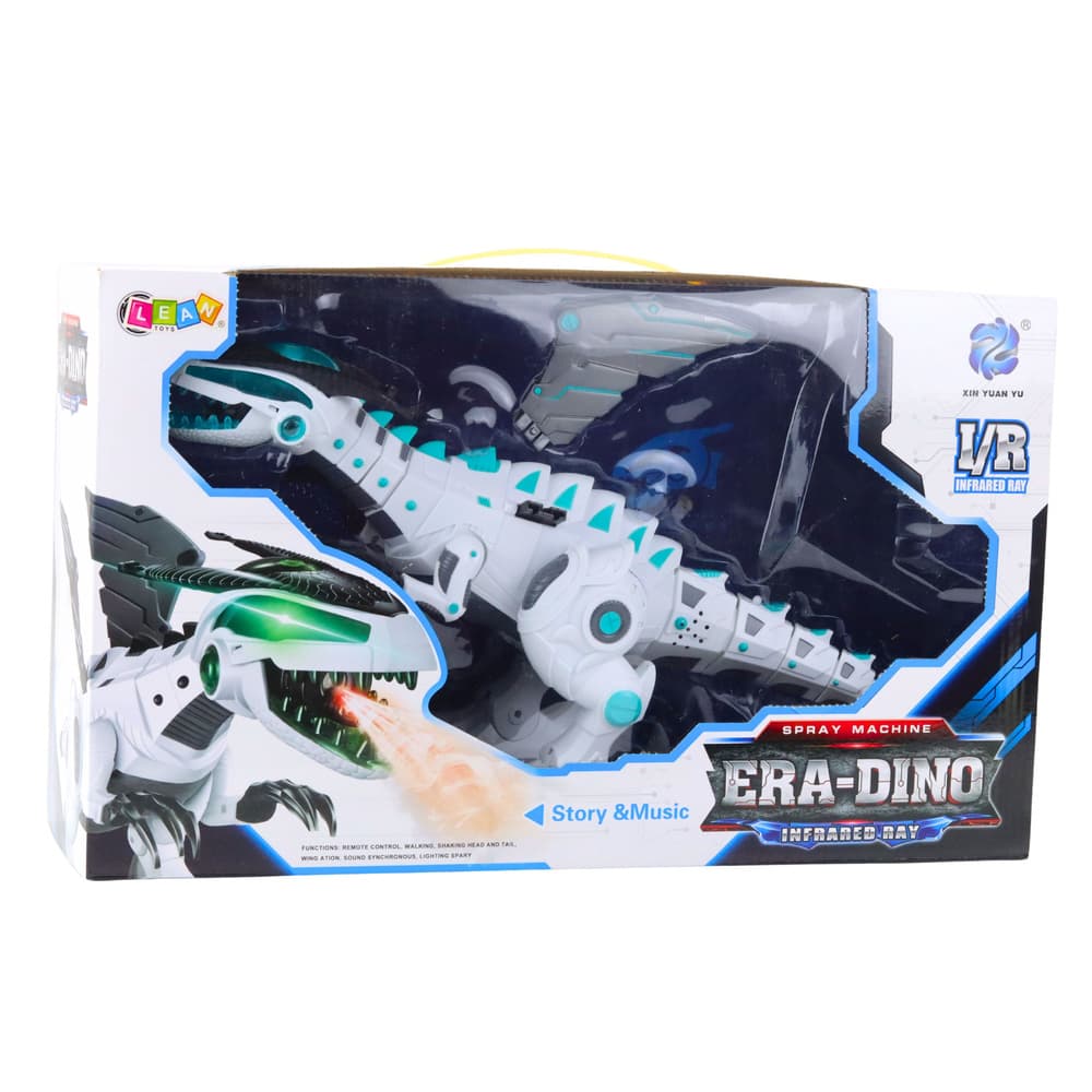 Lean Toys robot dinozaver z krili, RC, luči, zvoki, bel 3
