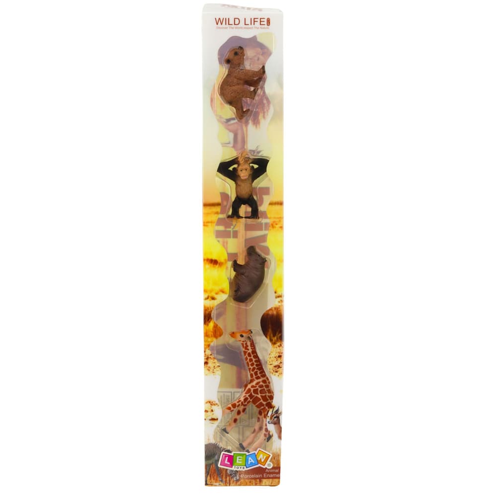 Mini figurice LEAN TOYS - divje živali (žirafa, šimpanz, 4 kosi) 6