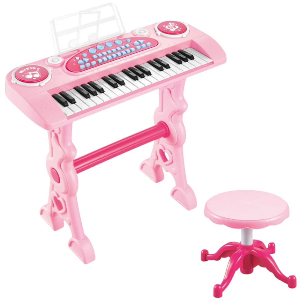 Otroško elektronsko klavir/orgle LEAN TOYS z mikrofonom, 37 tipk, roza 2