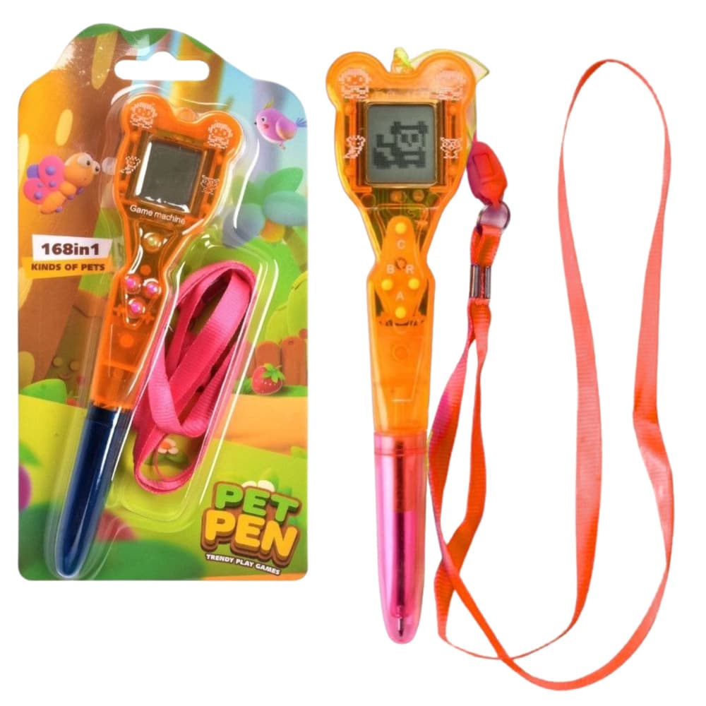 LEAN TOYS Pisalna igra z 168 igrami in vrvico, roza-oranžna