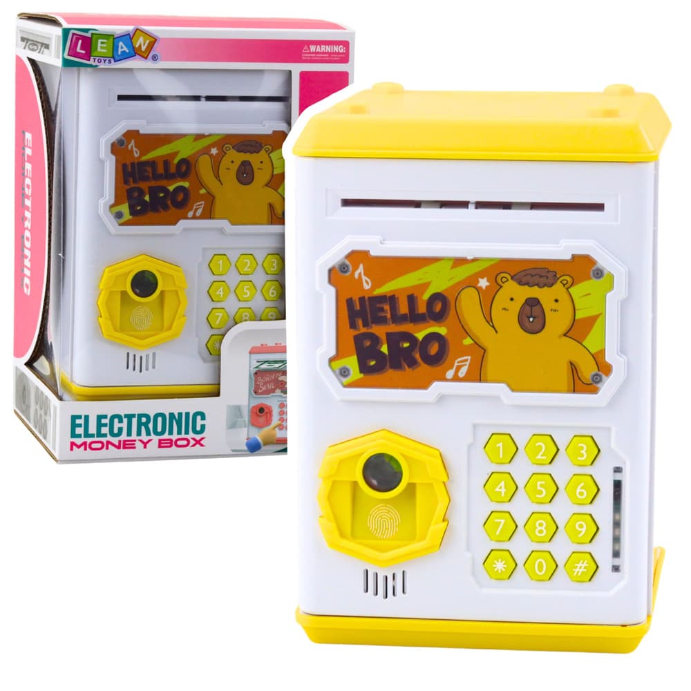 Elektronski sef - bankomat, kapibara, rumena, PIN