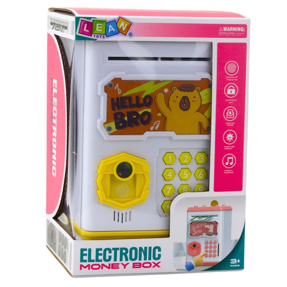 Elektronski sef - bankomat, kapibara, rumena, PIN 3