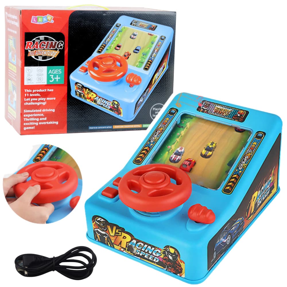 Interaktivni volan - simulator vožnje LEAN TOYS z menjalnikom in zvoki