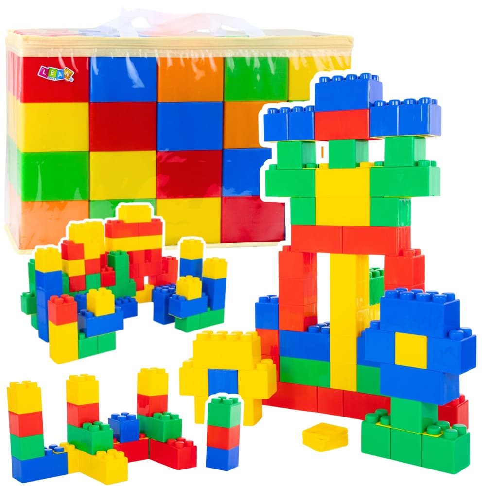 LEAN TOYS veliki pisani gradbeni bloki v torbi, 20 kos.